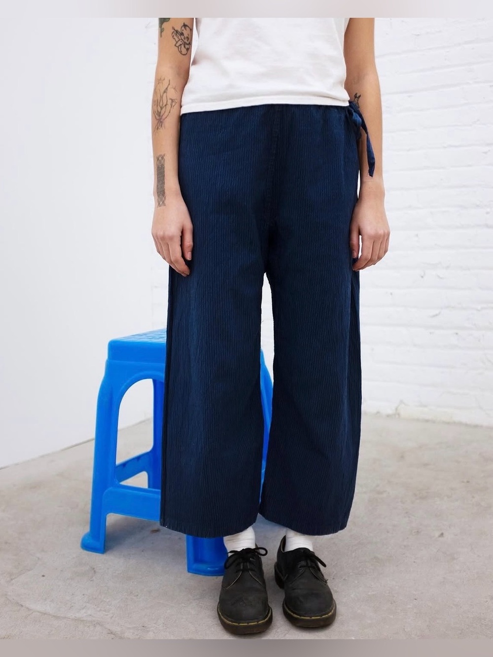 Stella Egelja Navy Pinstripe Pants